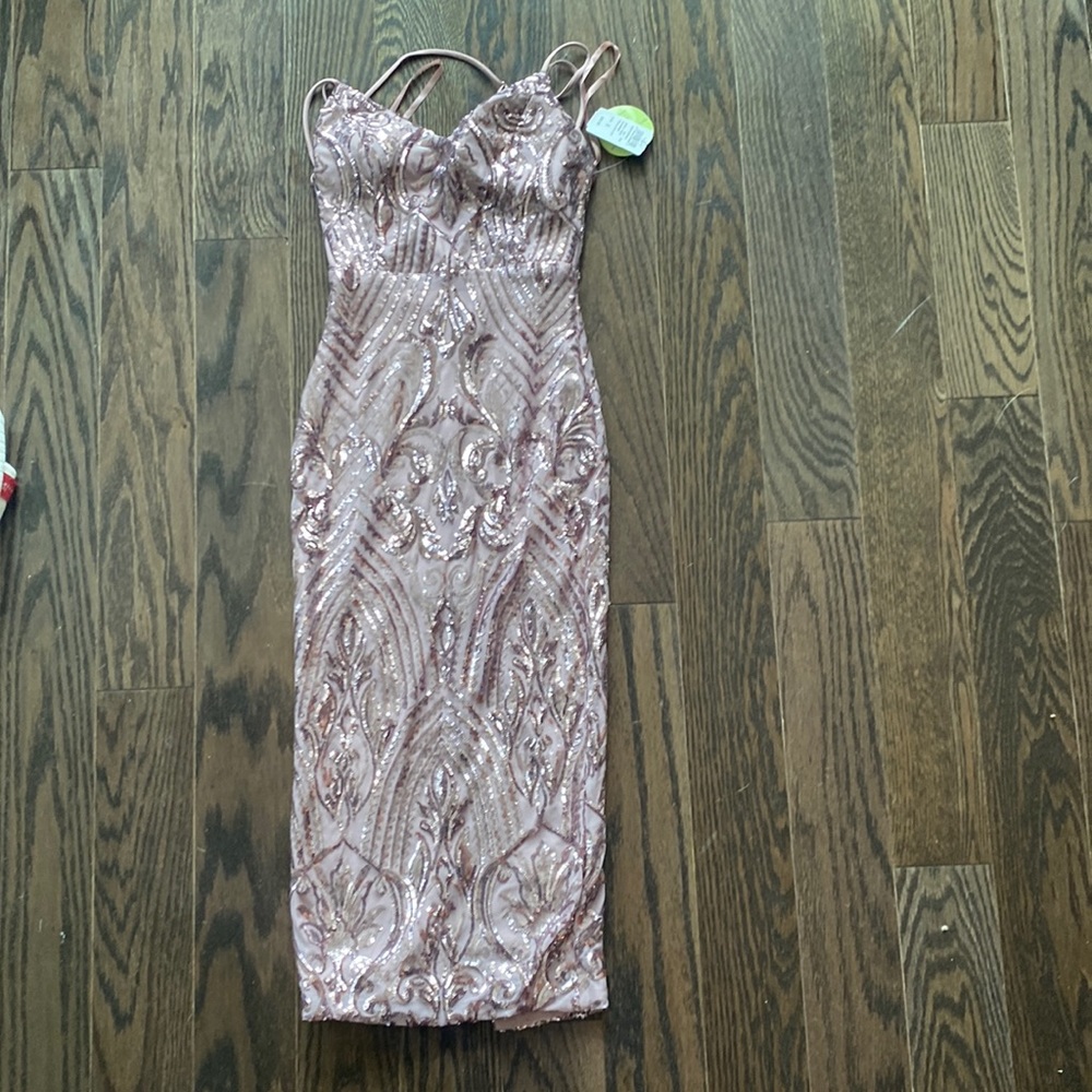 Sequence purple dress